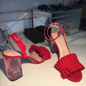 Red Ruffle Heels